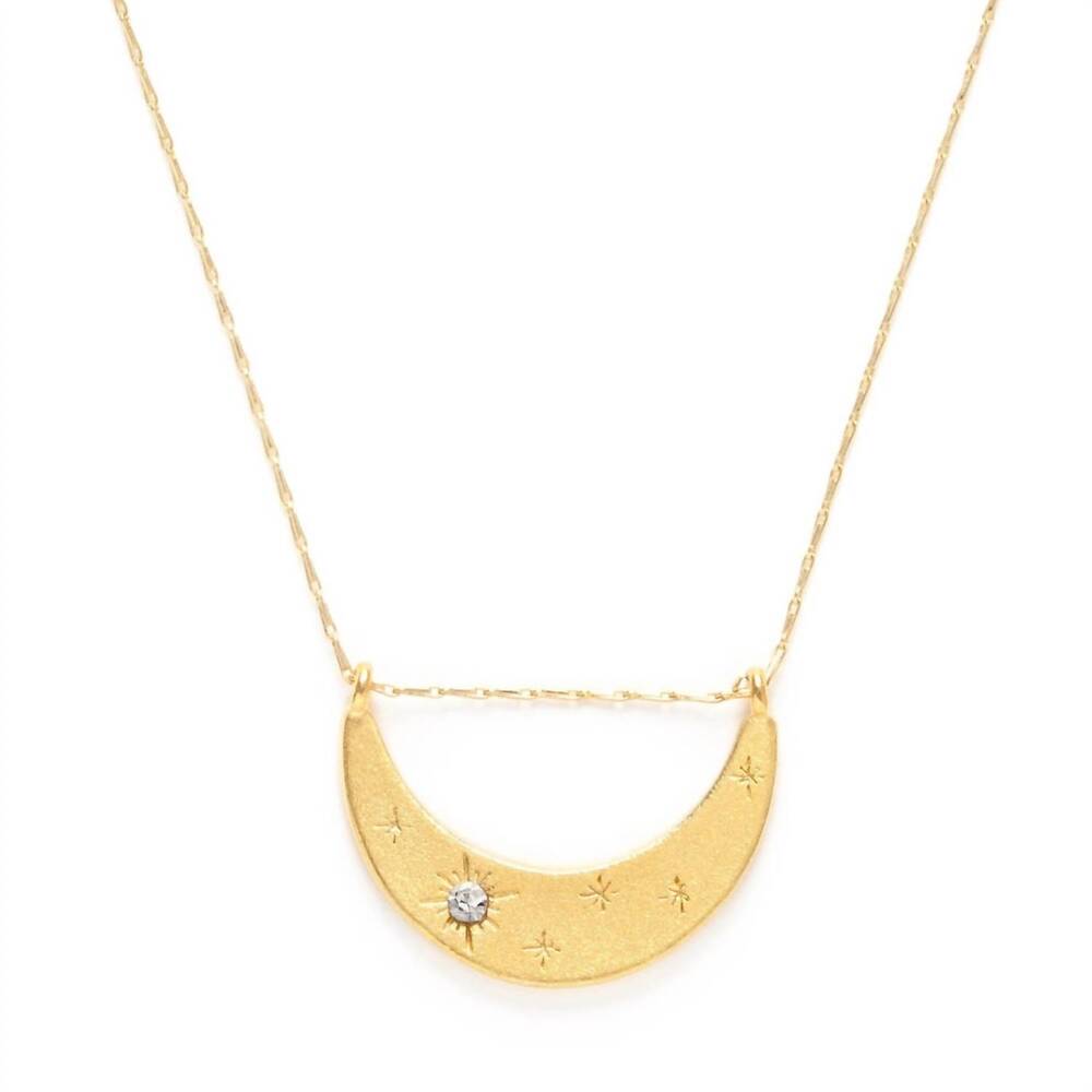 NEW AMANO STUDIO women's starlight crescent necklace in gold